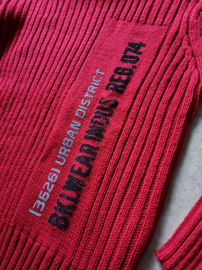 pull hiver col roulé rouge garçon 8 ans - photo numéro 3