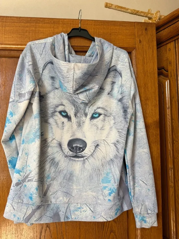Veste à capuche loup taille s - photo numéro 2