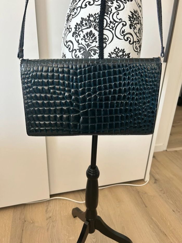Joli sac à main effet croco vintage - photo numéro 4