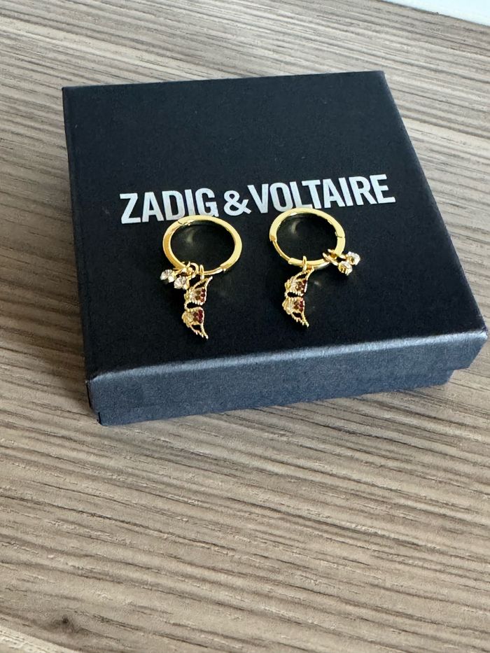 Boucles d’oreilles Zadig & voltaire créoles doré - photo numéro 2