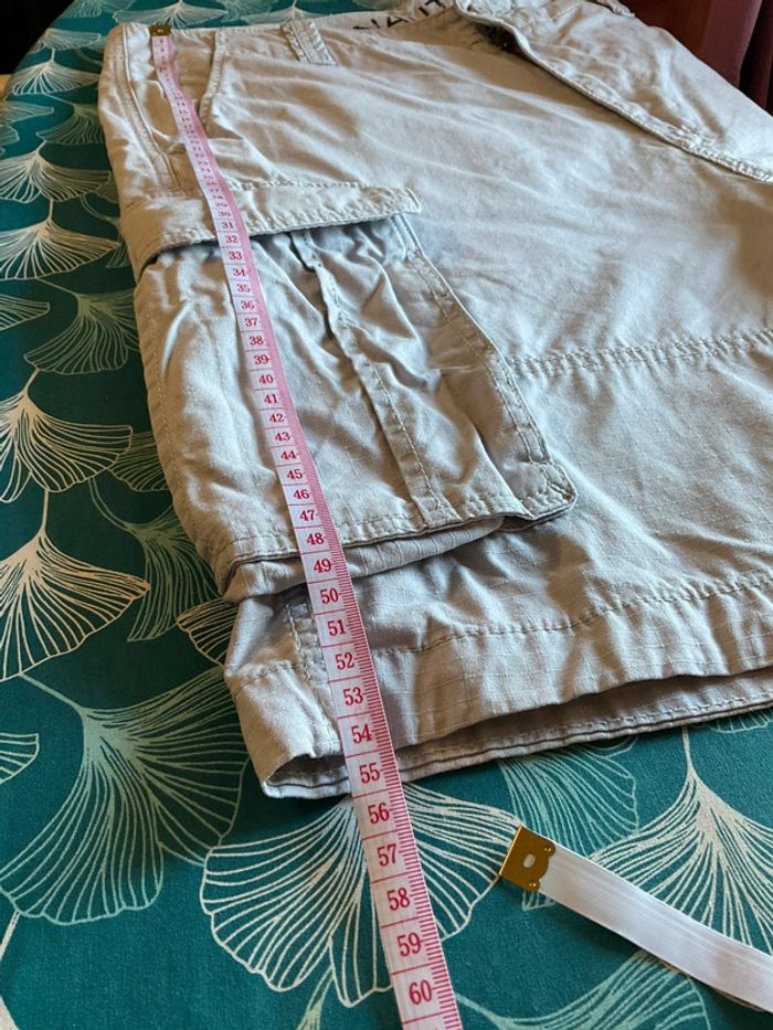 Short cargo gris clair pour homme Nautica taille W34 FR44 438 - photo numéro 6