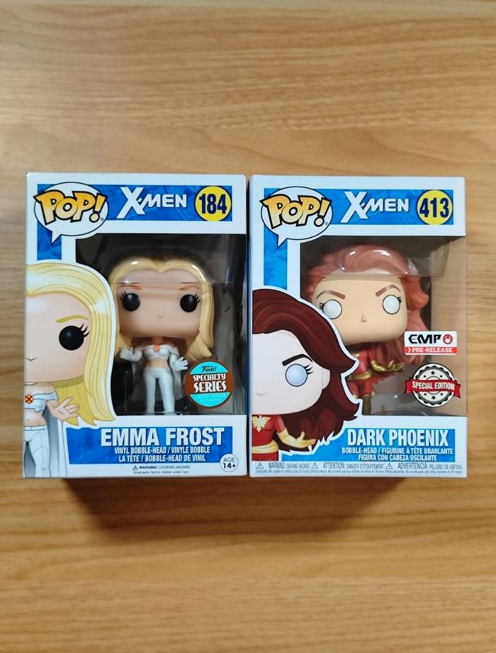 Lot 2 Funko Pop! X-Men Exclusive : Dark Phoenix #413 & Emma Frost #184