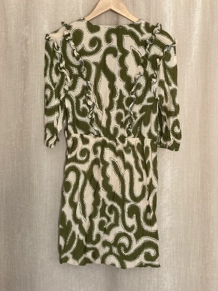 Robe kaki et beige - photo numéro 4