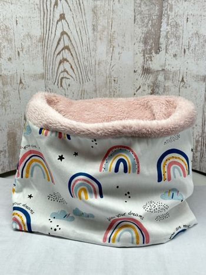Snood fille motifs arc en ciel, cache cou fille
