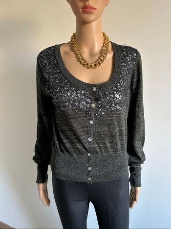 Cardigan pailleté avec sequins Jacqueline Riu taille L jamais porté