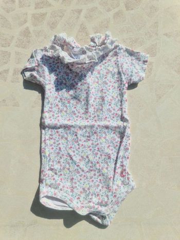 Body fleuri manches courtes - Petit bateau - 3 mois