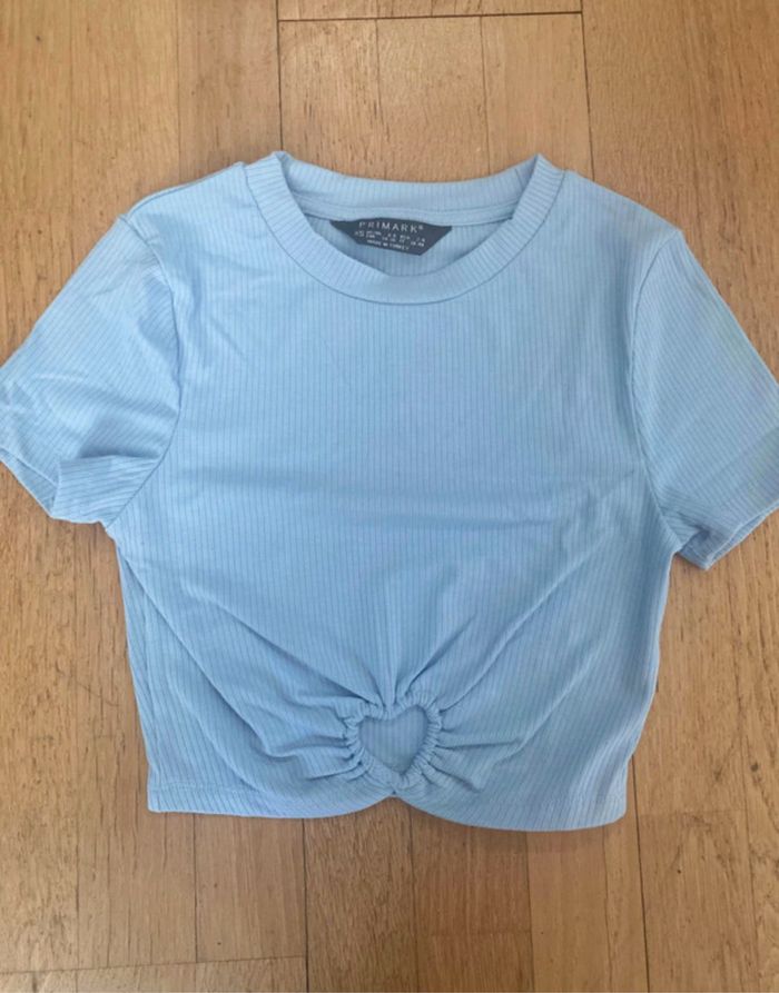 Crop top Bleu - photo numéro 2
