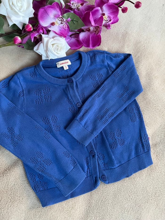 Gilet bleu pour fille | Catimini | 3ans - photo numéro 1