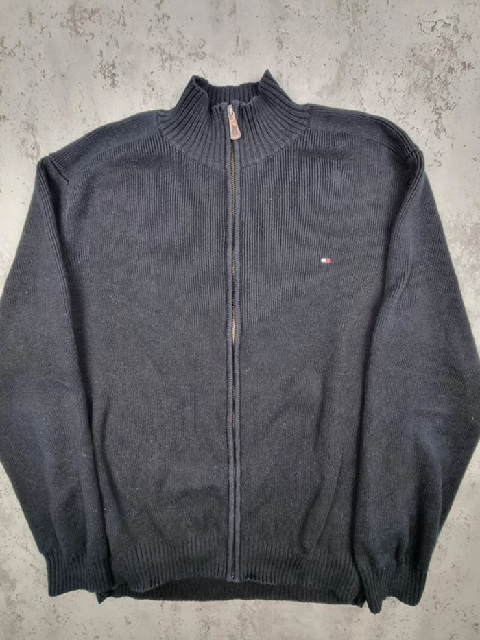 Veste zippée Tommy Hilfiger noire – Taille L Homme (mesures en photos) - photo numéro 3