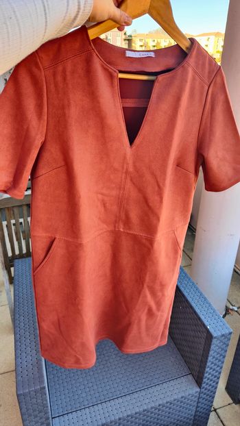 Robe suédine taille M femme terracotta