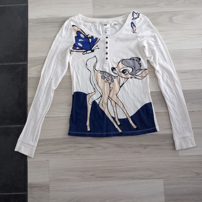 Pyjama femme 2 pièces (t-shirt manches longues+ pantalon) H&M taille M - photo numéro 2