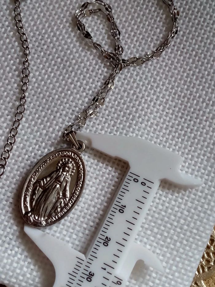 Collier argenté Vierge - photo numéro 4