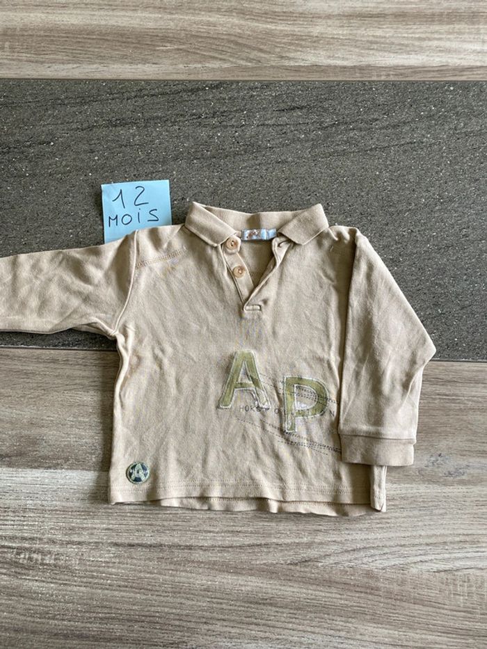 Polo beige obaibi 12 mois