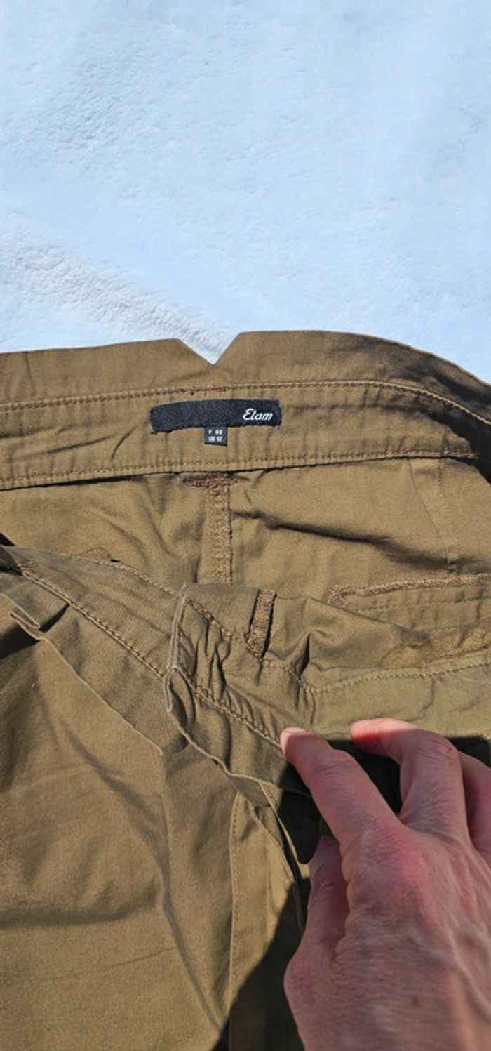 Jupe kaki Etam poches chino taille 40 - photo numéro 5