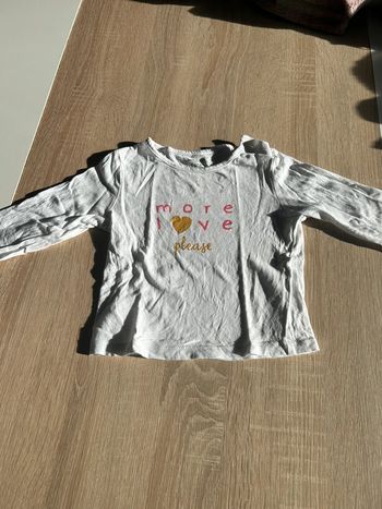 Tee shirt manches longues 9 mois