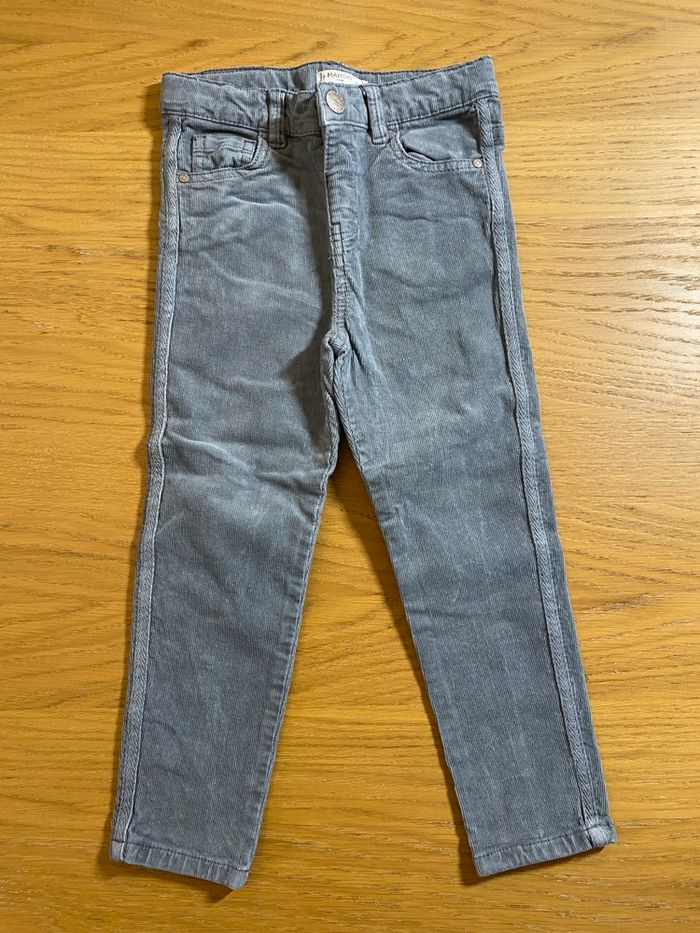 Mango Pantalon velours gris Taille 2/3 ans - photo numéro 3