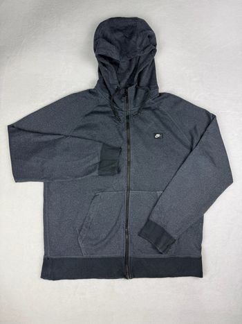 Nike Hoodie Zippé Homme taille L Sweat à Capuche Gris Anthracite Full Zip Sportswear #00225