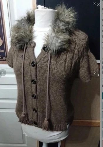 Gilet neuf esprit en alpaga t 36 38 tres chaud