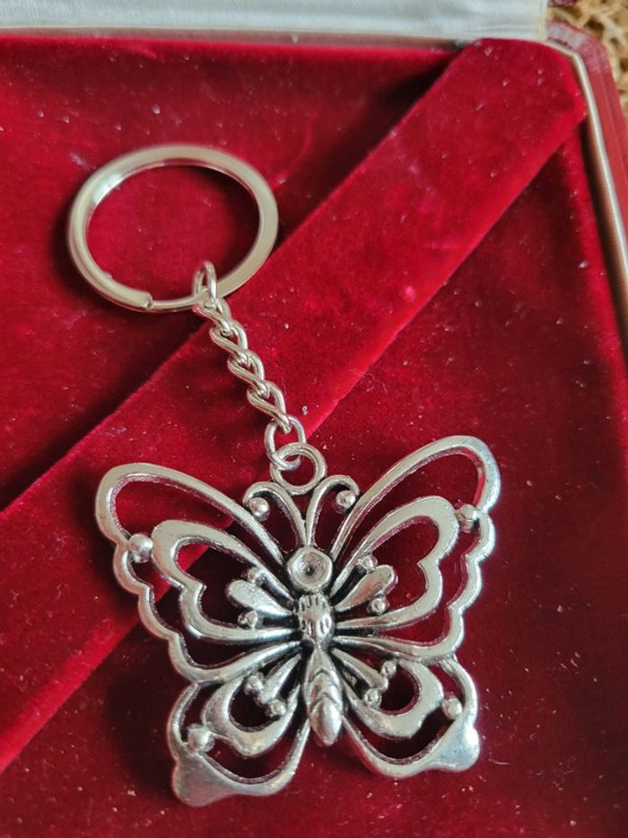 Porte clefs 🔑 papillon acier inoxydable - photo numéro 5