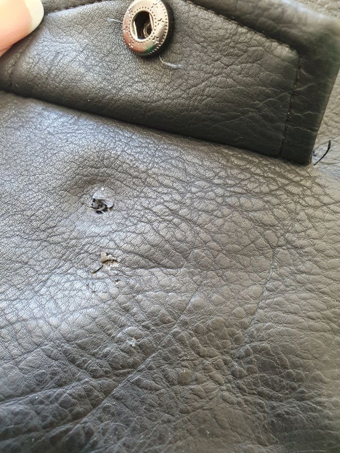 Veste rock en simili cuir noir fille taille 6 ans - photo numéro 7