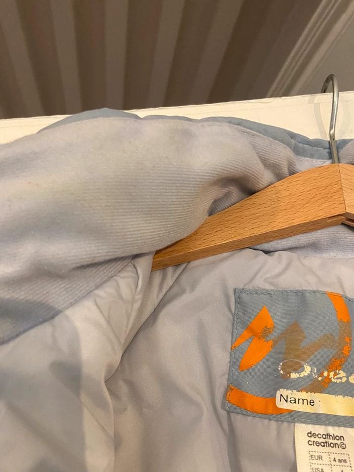 Combinaison de ski capuche escamotable bleu ciel Décathlon 4 ans - photo numéro 4