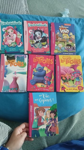 Lot de 7 livres bibliothèque rose