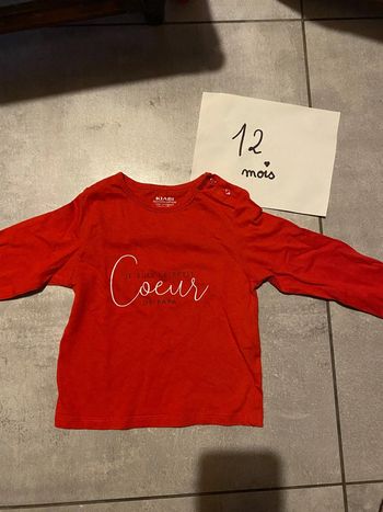 T-shirt manches longues 12 mois
