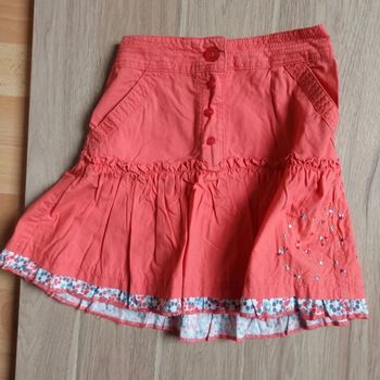 Jupe corail fermeture éclair children Tex 5 ans broderie