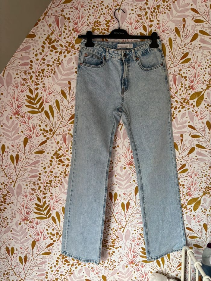 Jeans bleu clair droit stradivarius 38