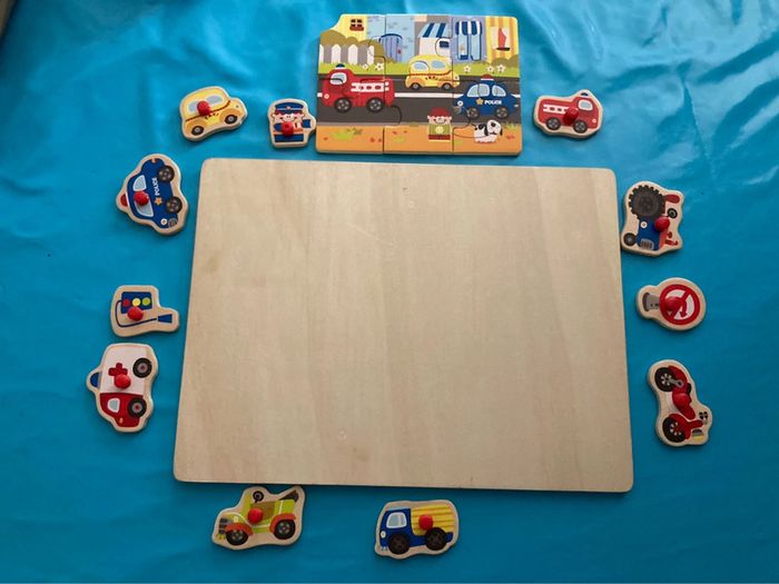 Puzzle en bois les transports - photo numéro 4
