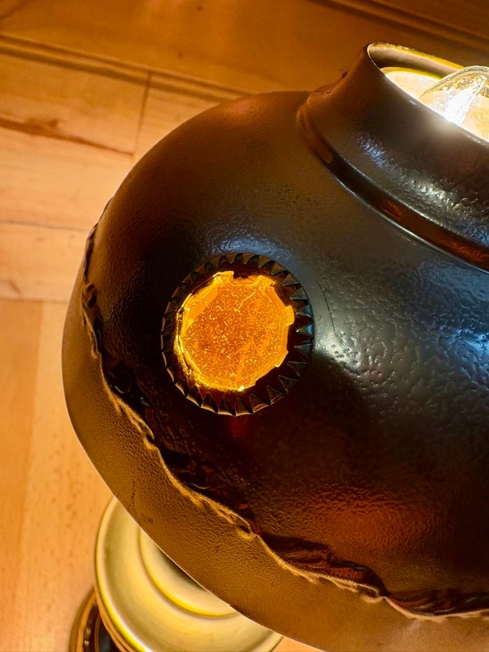 Vintage lampe à pétrole électrifiée - photo numéro 2