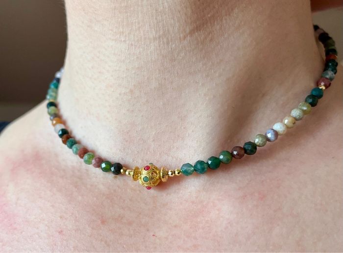 Collier Agate Indienne et talisman Indien - photo numéro 7