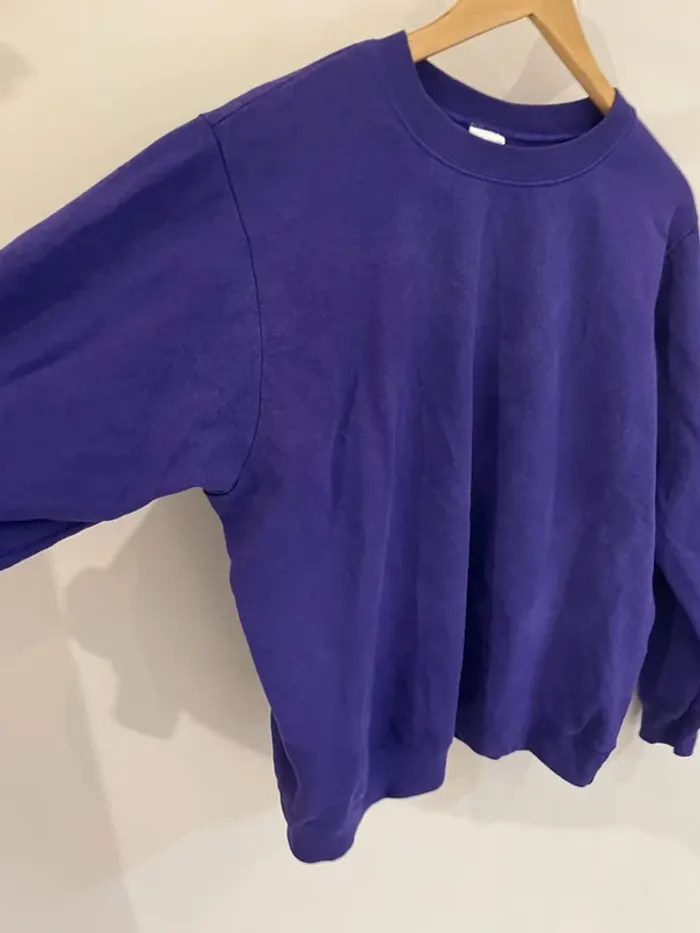 Crewneck Gildan plain full purple L womens - photo numéro 3