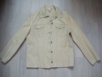 Veste beige pour femme en coton taille 38