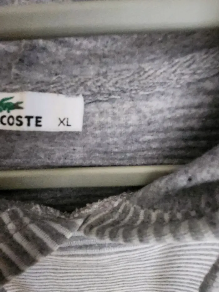 Sweat à capuche  rayé gris/blanc - photo numéro 5