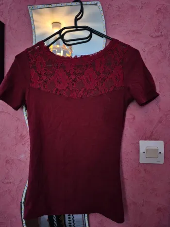 T-shirt bordeaux Calliope