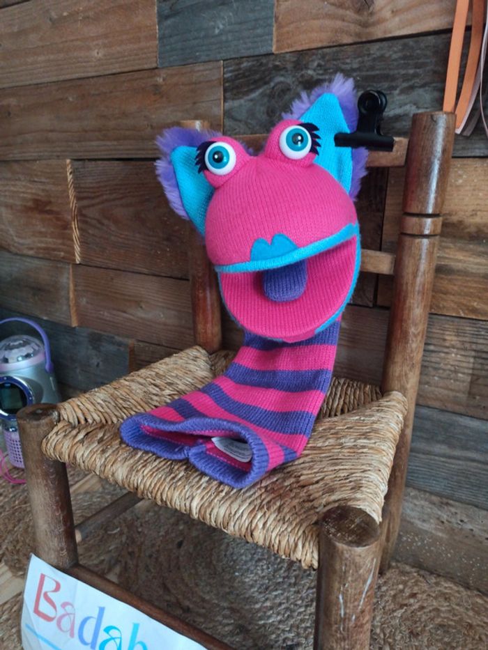 Peluche marionnette the puppet company  tbe chaussette kitty - photo numéro 2