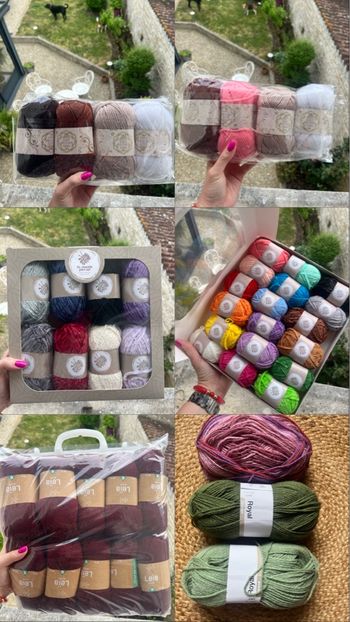 Gros lot de pelotes de laine – neuves et entamées – idéal tricot / crochet