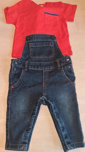 Ensemble salopette jean