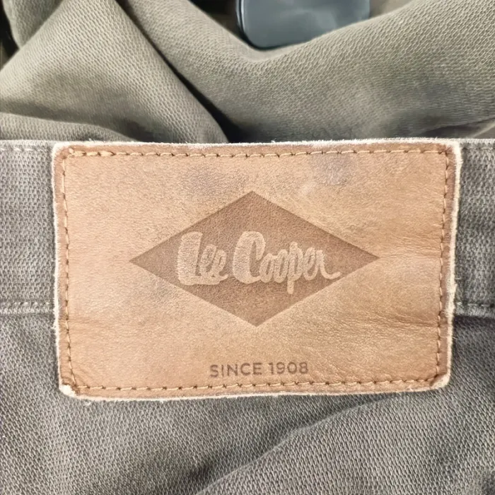 Pantalon droit kaki/ gris en toile Lee Cooper en coton élasthanne T40 taille 52 A1450 - photo numéro 10