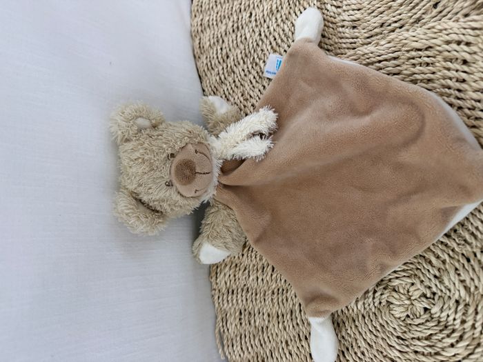 Tex Doudou plat ours écharpe beige marron - photo numéro 2