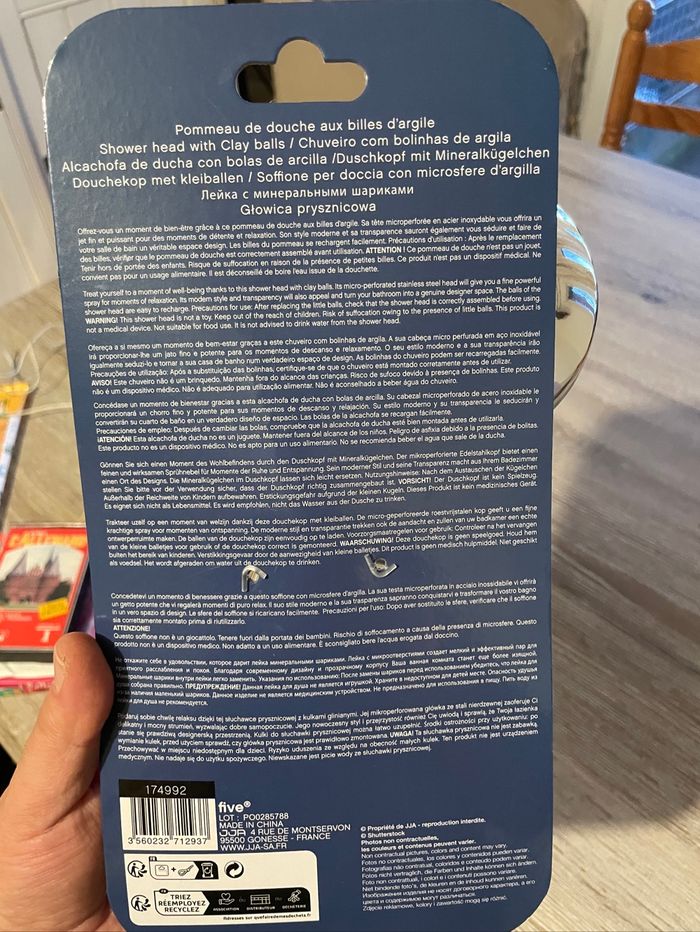 Pommeau de douche aux billes d’argile - photo numéro 2