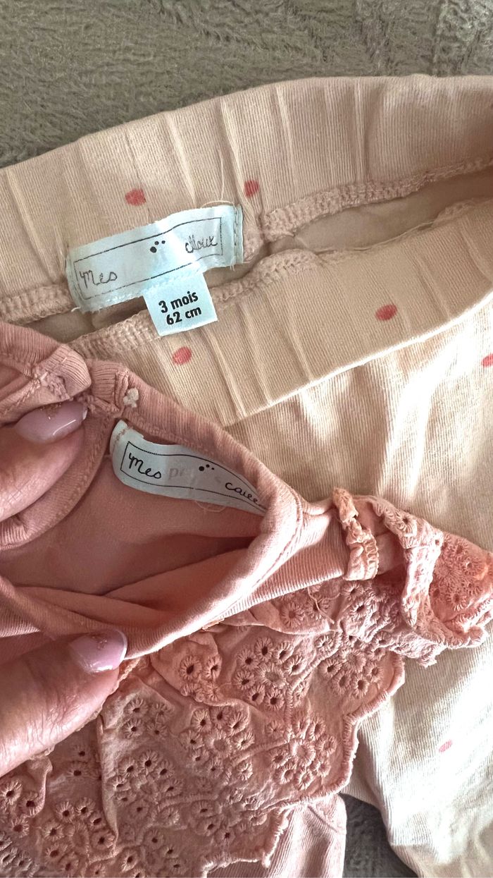 Ensemble bébé rose 3 mois - photo numéro 3