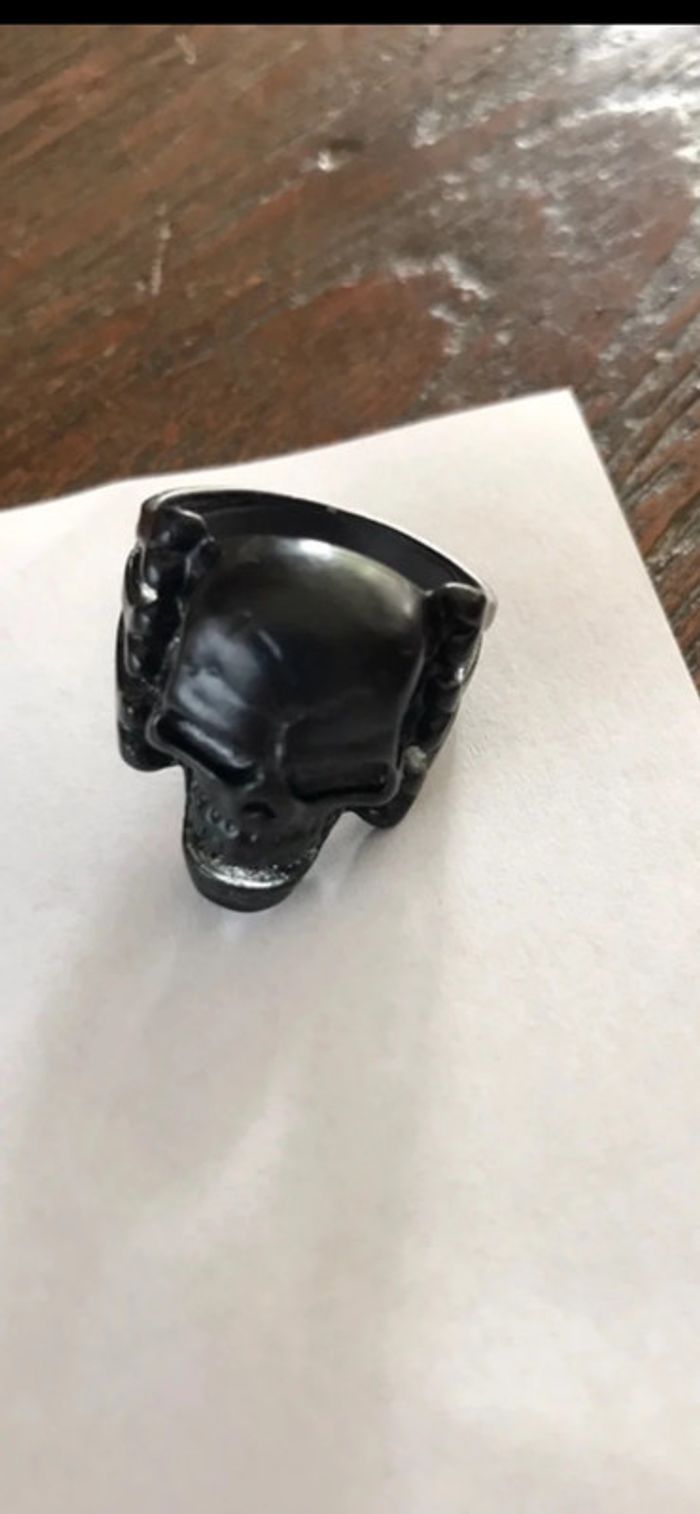 Magnifique bague noire  , gothique , taille 64 - photo numéro 14