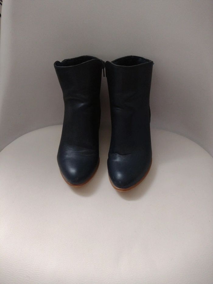 Bottines bleu marine camaïeu