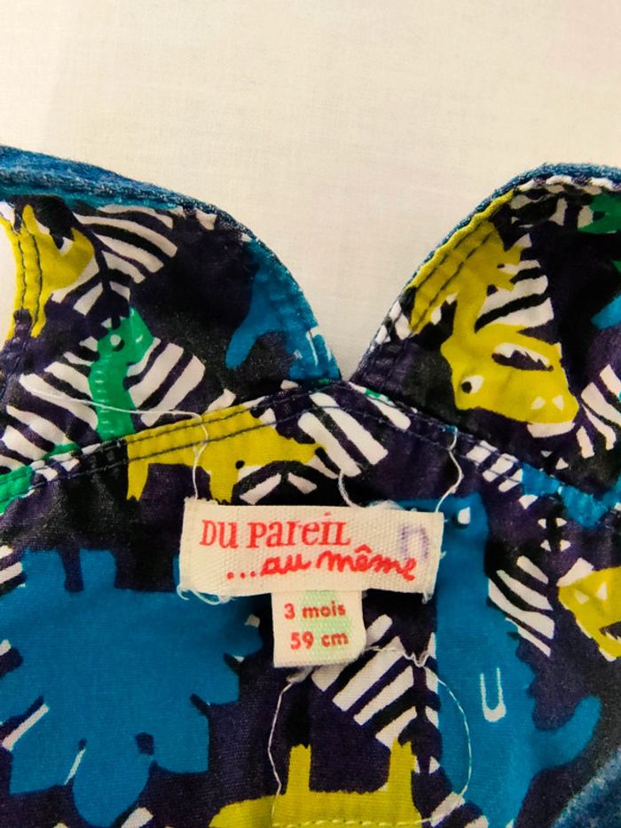 Ensemble salopette short et chemise manches courtes DPAM - photo numéro 5