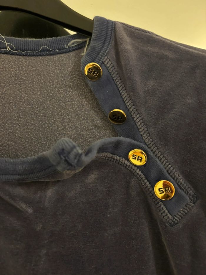 Sweat velours bleu vintage SR – Femme d’hiver - photo numéro 3