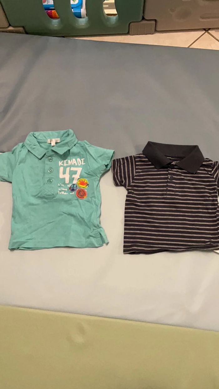 Lot de 2 polos manches courtes 6 mois