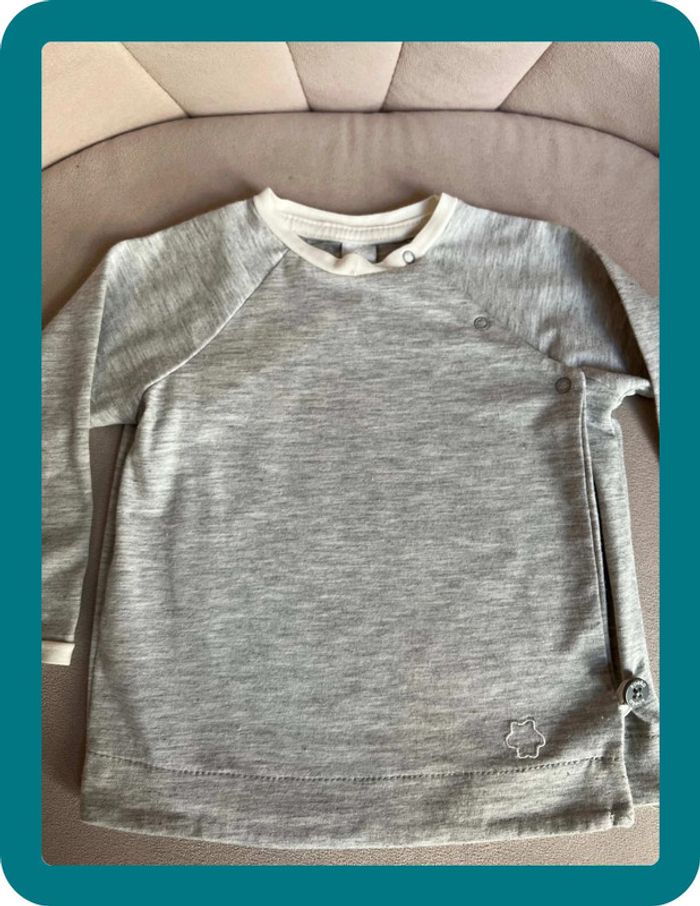 T-shirt mixte épais cache-cœur mi-saison 9 mois - Koeka - photo numéro 5