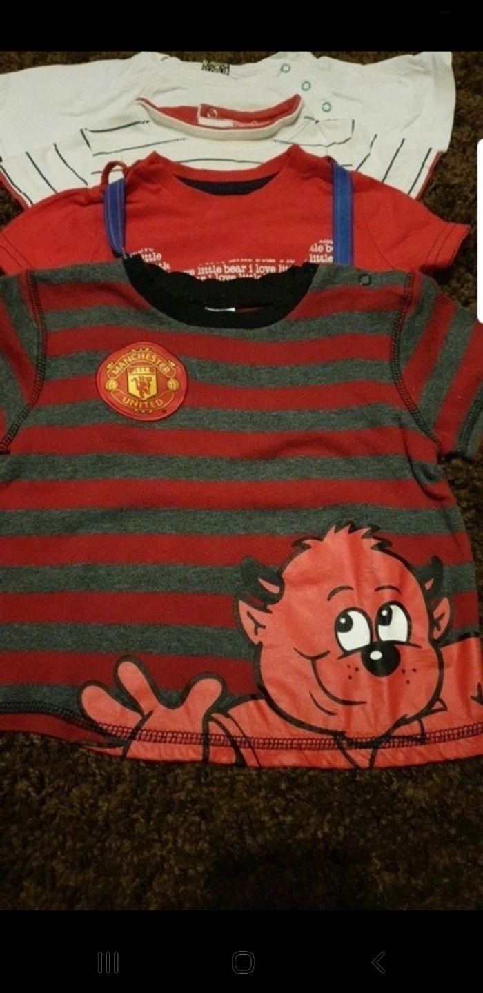 Lot 5 t-shirt manche courte 12mois - photo numéro 3